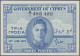 Delcampe - Cyprus: Government Of Cyprus, Lot With 3 Banknotes, 1943-1955 Series, Including - Cyprus