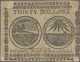 United States Of America: Continental Currency – United Colonies 30 Dollars Nove - Autres & Non Classés