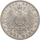 Sachsen-Meiningen: Georg II 1866-1914: 2 Mark 1915, Auf Seinen Tod Unten Lebensd - Taler & Doppeltaler