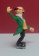 Tintin : Figurine TOURNESOL Sur Des Patins PLASTOY De 1994 En Plastique Souple - H. 80mm ( Voir Photos ). - Tintin