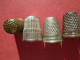 LOT DE 9 DES A COUDRE DIVERS ANCIENS LE PLUS PETIT 20 MM LE PLUS GRAND 25MM - Thimbles