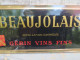 Ancienne Publicité Plaque Carton Publicitaire Beaujolais Vins Gérin Aubervilliers - Plaques En Carton