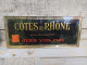 Ancienne Publicité Plaque Carton Publicitaire Touraine Cotes Du Rhône Vins Gérin - Placas De Cartón