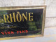 Ancienne Publicité Plaque Carton Publicitaire Touraine Cotes Du Rhône Vins Gérin - Placas De Cartón