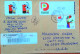 PORTUGAL 2011, REGISTER COVER, USED TO USA, COMPUTAR PRINT SPECIMEN 0 VALUE, SELF ADHESIVE, FLAG HOLD LADY STAMP, AMADOR - Sonstige & Ohne Zuordnung