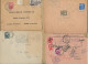 LOT DE 6 LETTRES  AFFRANCHIES TIMBRES TAXES TYPE GERBES -ANNEES 1944-60 - 1960-.... Covers & Documents