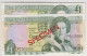 Jersey Banknote One Pound SPECIMEN Overprint Code EC - Superb UNC Condition - Jersey