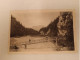 ANTIQUE POSTCARD PORTUGAL BRAGANÇA - HOMEM A ATRAVESSAR RIO EM PONTE DE MADEIRA USED 1921 - Bragança