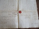 M45 Cie Des Indes Pièce Signée  Law De Lauiston 21/02/1769 Gouverneur Avec Traduction Malabare Sceau Transport Militaire - Politiek & Militair