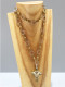 - SUPERBE COLLIER BRUTALISTE CROIX LAITON COLLIER Métal LAITON BIJOU VINTAGE     E - Altri & Non Classificati