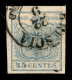 Antichi Stati Italiani - Lombardo Veneto - 1855 - 45 Cent (12d - Oltremare Grigio Chiaro) Usato A Brescia - Cert. AG (2. - Other & Unclassified