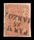 Antichi Stati Italiani - Parma - 1853/1855 - 15 Cent (7c) Con Greca Di Destra Più Larga E Stampa Difettosa - Usato - Die - Otros & Sin Clasificación