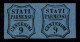 Antichi Stati Italiani - Parma - Governo Provvisorio - 1857 - Non Emessi - Coppia Del 9 Cent (2A/2Ab - Segnatasse Giorna - Otros & Sin Clasificación