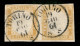 Antichi Stati Italiani - Sardegna - 1861 - 80 Cent Giallo Arancio (17C) - Coppia Orizzontale Usata A Torino 19.6.61 - Ot - Altri & Non Classificati