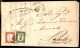 Regno - Vittorio Emanuele II - 40 Cent (3) In Uso Misto Con 5 Cent (13Ea - Sardegna) Su Piego Da Barletta A Napoli Del 1 - Other & Unclassified