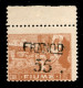 Occupazioni I Guerra Mondiale - Fiume - 1919 - Franco 55 Su 1 Corona (C83eaa) Con Soprastampa Obliqua - Bordo Foglio Con - Andere & Zonder Classificatie