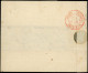 Let EMISSION DE 1849 - 3    20c. Noir Sur Jaune, BANDE De 3 Défse, Obl. GRILLE Et Cachet Américain Rouge Sur LSC, Càd T1 - 1849-1876: Période Classique