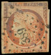 EMISSION DE 1849 - 5d   40c. Orange, 4 RETOUCHE, Case 146, Défx, Obl. PC 389, B. S - 1849-1850 Cérès