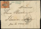 Let EMISSION DE 1849 - 5    40c. Orange, Belles Marges, Obl. ETOILE Sur LAC Incomplète, Càd PARIS 14/12/52, Arr. En SUIS - 1849-1876: Periodo Clásico