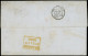 Let EMISSION DE 1849 - 5    40c. Orange, PAIRE Obl. PC 898 S. LAC, Càd T15 COGNAC 8/7/(53), Arr. GLASGOW 11/7, TTB - 1849-1876: Période Classique