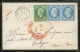 Let EMPIRE NON DENTELE - 12c   5c. Vert FONCE Sur VERT Et N°14a 20c. Bleu T I (2) Obl. PC 952 S. Env., Càd T15 CORBIGNY  - 1849-1876: Classic Period