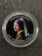 HALF DOLLAR KENNEDY COLORISE JOHANNES VERMEER LA JEUNE FILLE A LA PERLE / PEINTRE PEINTURE / USA 1/2 DOLLAR - 1964-…: Kennedy