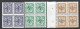 (BL84)   Pre 804P5a-810P5a-814P5a (n°pl)  Blocs De 4 ** - Typo Precancels 1967-85 (New Numerals)