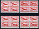 SALE !! 50 % OFF !! ⁕ USA 1946 ⁕ DC-4 Skymaster - Airplane 5c. Airmail ⁕ 8 X 4v MNH ( 1v Damaged) - Unused Stamps