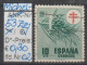 1950 - SPANIEN - FM/DM/Zz "Kampf Gg. D. Tbc - Föhrenzweig" 10 C Dkl'grün/rot - O  Gestempelt - S.Scan (Zz 53o 01-03 Esp) - Postage-Revenue Stamps