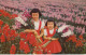 Japanese Flower Gardens  Arizona Stocks, Phoenix Zoo  Phoenix Arizona USA. 3 Cards Little Japanese Girls Birds Flamingo - Phoenix