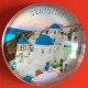 View Of Santorini Island Thera Aegean Sea Round Fridge Magnet Souvenir, Greece - Turismo