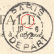 FRANCE - VARIETY &  CURIOSITY - 75 - A3 DEPARTURE CDSs "PARIS DEPART"  ON PC - HOUR MISSING IN DATE BLOCK - 1902 - Lettres & Documents