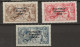 1922 MH Ireland Mi 37-39-I Wide Overprint - Nuevos