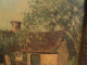Delcampe - Ancien Tableau Paysage Ferme Poules Barbizon XIXème - Huiles