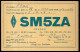 1956 Carte QSL SWEDEN SVERIGE - Gunnar JOHANSSON - LIDINGO Near Stockholm - SM5ZA - Autres & Non Classés