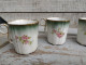 Six Tasses à Thé Porcelaine Décor Roses Et Dorure XIXème - Andere & Zonder Classificatie