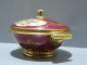 Delcampe - -POT COUVERT MINI SOUPIERE BONBONNIERE PORCELAINE De LIMOGES Dorure Fleurs    E - Limoges (FRA)