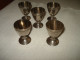 O15 / Lot De 5 Coquetiers En Métal Argenté - Pas De Marque Ni Poinçon - Egg Cups