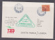 Portugal 1969 TAP Santa Maria To Lisbon Flight Cover + Back - Brieven En Documenten