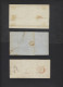 3 Brieven Met Medaillon 10 Cent O.a. Stempels WALCOURT , NAMUR En LIEGE ; Details & Staat Zie 2 Scans ! LOT 175 - 1849-1865 Medaillen (Sonstige)
