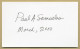 Paul Samuelson (1915-2009) - Economist - Rare Signed Card + Photo - Nobel Prize - Inventors & Scientists