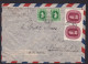 Hungary: Airmail Cover To USA, 1947, 4 Stamps, Agriculture (minor Damage: Creases) - Storia Postale