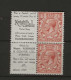 1924 MH Great Britain SG 420d Part Booklet Pane With Adverticement Labels - Ongebruikt