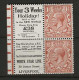 1924 MH Great Britain SG 420d Part Booklet Pane With Adverticement Labels - Ungebraucht