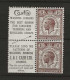 1929 MH Great Britain SG 436bw Part Booklet Pane With Adverticement Labels - Unused Stamps