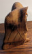 Figurine Chouette / Hibou En Bois Sculpté Vernis - Altri & Non Classificati