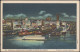Kalakala, Leaving Seattle Harbor On Moonlight Cruise, 1936 - CP Johnston Postcard - Seattle