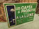 Ancien Carton Publicitaire Les Cafés & Produits Marque A La Lune Calendrier Éphéméride. - Targhe Di Cartone