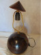 Lampe, Socle Boule Et Chapeau En Bois ( 43 X 20 Cm, Poids 3300 Gr ) Petit Choc - Lámparas Y Arañas