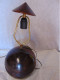 Lampe, Socle Boule Et Chapeau En Bois ( 43 X 20 Cm, Poids 3300 Gr ) Petit Choc - Luminaires & Lustres